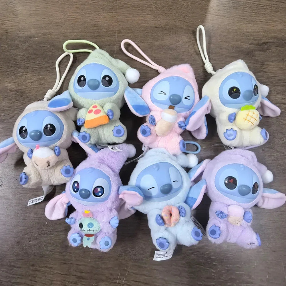 2026 Stitch Eat Something Before Sleep Series Blind Box Plush Dolls Pendant Cute Doll Ornament Mystery Box Surprise Toys Gifts