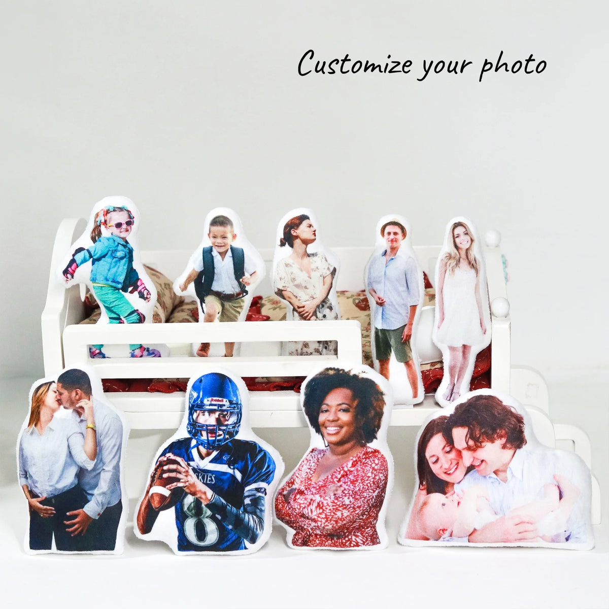 Custom Shape Photo Pillow Personalized Gift for Loved Ones Unique Anniversary Birthday Present, Creative cushion with Your Image