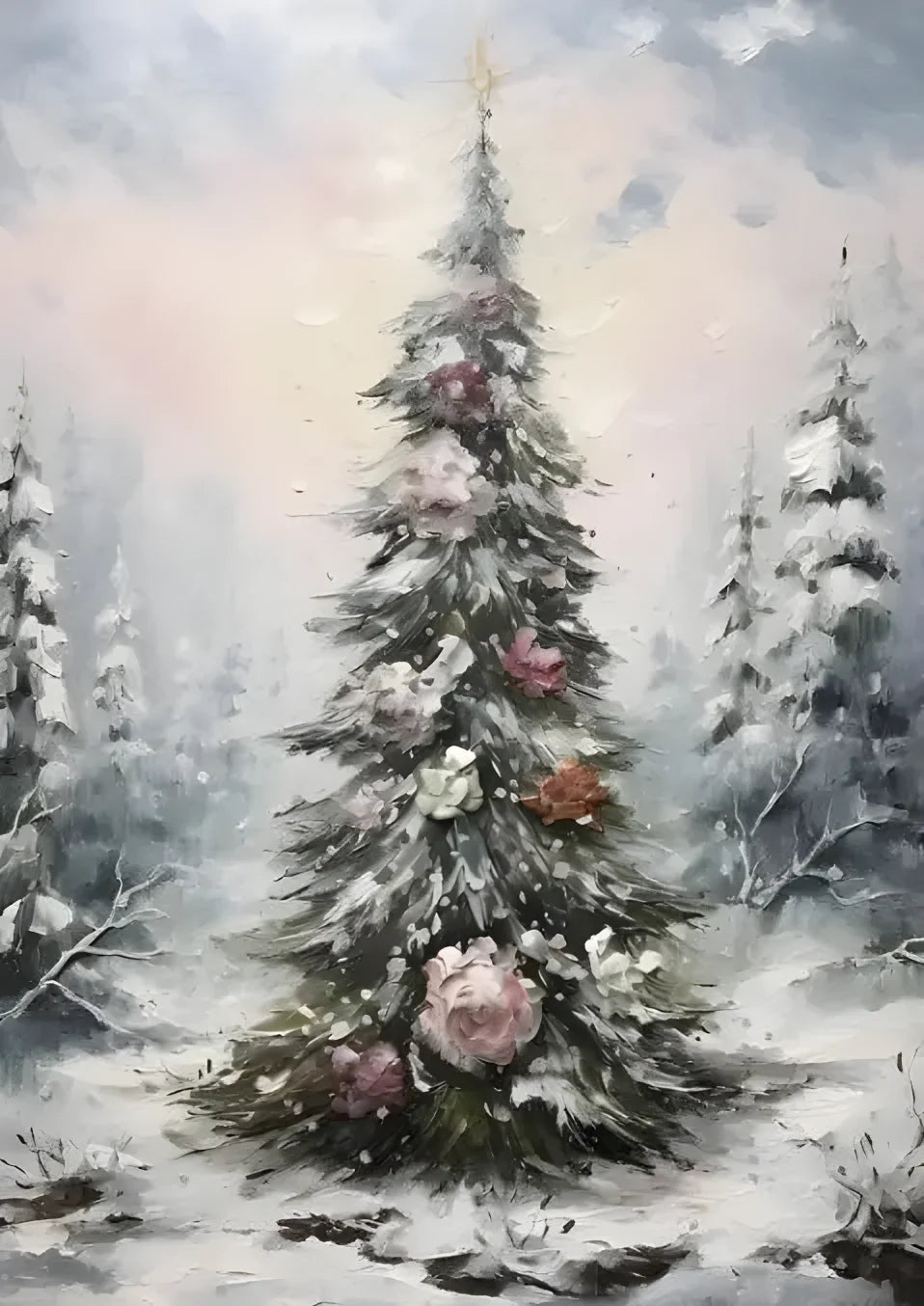 Vintage Holiday Christmas Santa Claus Winter Gingerbread Сottage Wall Art Posters Prints Canvas Painting for Room Home Decor
