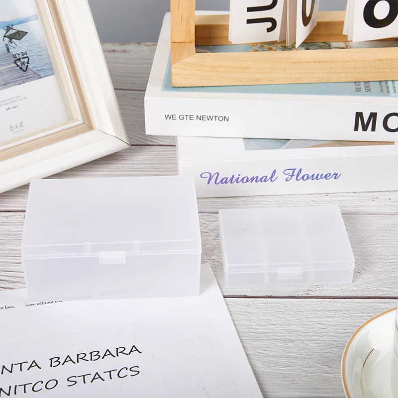 Frosted Flip Storage Box Photocards Small Card Storage Box Desk Organizer Box Classification Box Jewelry Storage Case Container
