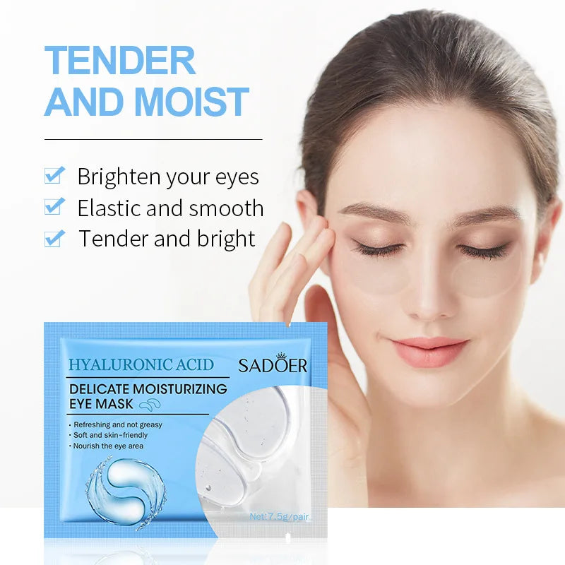10 Pairs SADOER Crystal Collagen Eye Mask Anti Wrinkle Dark Circles Removal Eyes Bags Moisturizing Eye Patches Skin Care