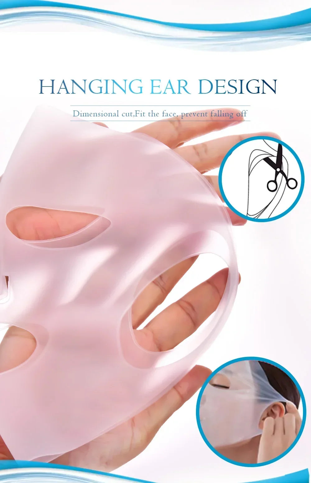2025 Silicone Mask Reusable Cover Face Skin Care Hydrating Moisturizing Mask For Sheet Prevent Evaporation Steam Beauty Tool