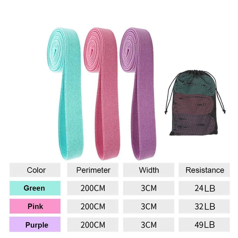 AOLIKES 3PCS Long Resistance Bands Set Yoga Pull Up