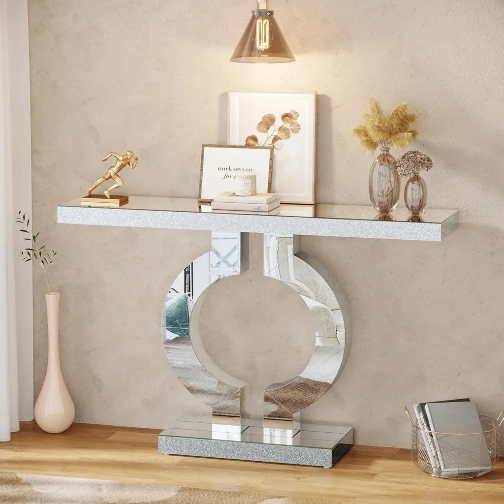 Tribesigns 43.3-Inch (110cm)Mirrored Console Table