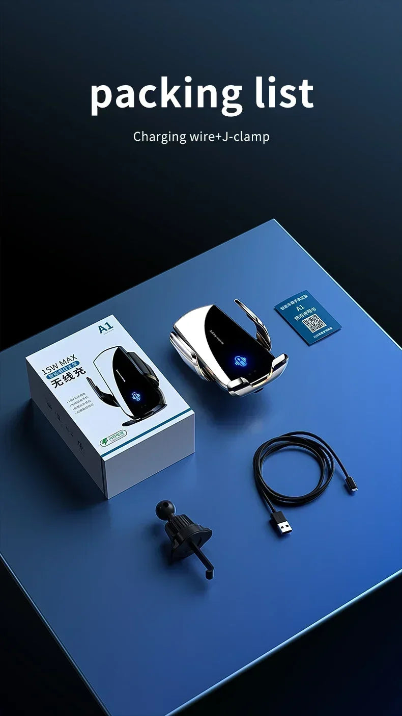 Car Air Vent Wireless Charger Car Phone Holder Infrared Induction for iPhone15 14 13 12 Samsung Xiaomi Fast Charging Station