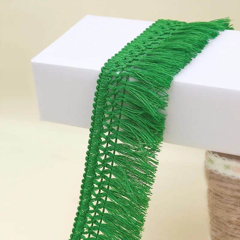5Yard/Lot Color Cotton Fringed Lace Trim Tassel Wide 4CM Handmade DIY Garment Dress Scarves Curtain Tablecloth Sofa Accessories