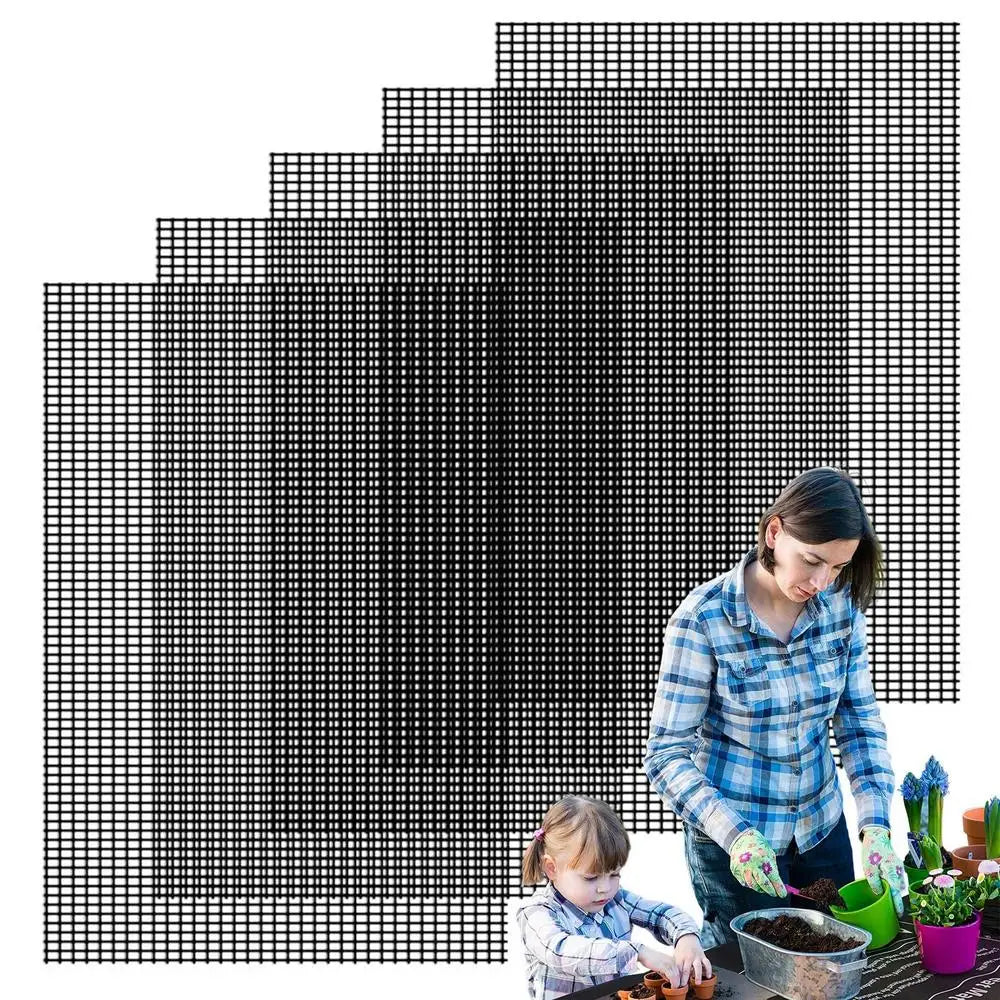 5pcs 20x30cm Flower Pot Hole Mesh Pad Bonsai Pot Bottom Grid Mat Bottom Mat Prevent Soil Loss Breathable Drainage Bottom Mat