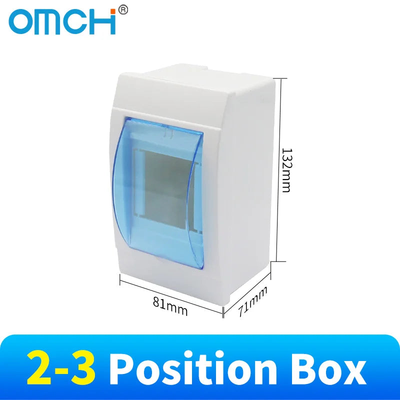 OMCH IP30 Indoor Distribution Box Plastic Consumer Unit Enclosure with Transparent Window ABS Plastic Power Distribution Box