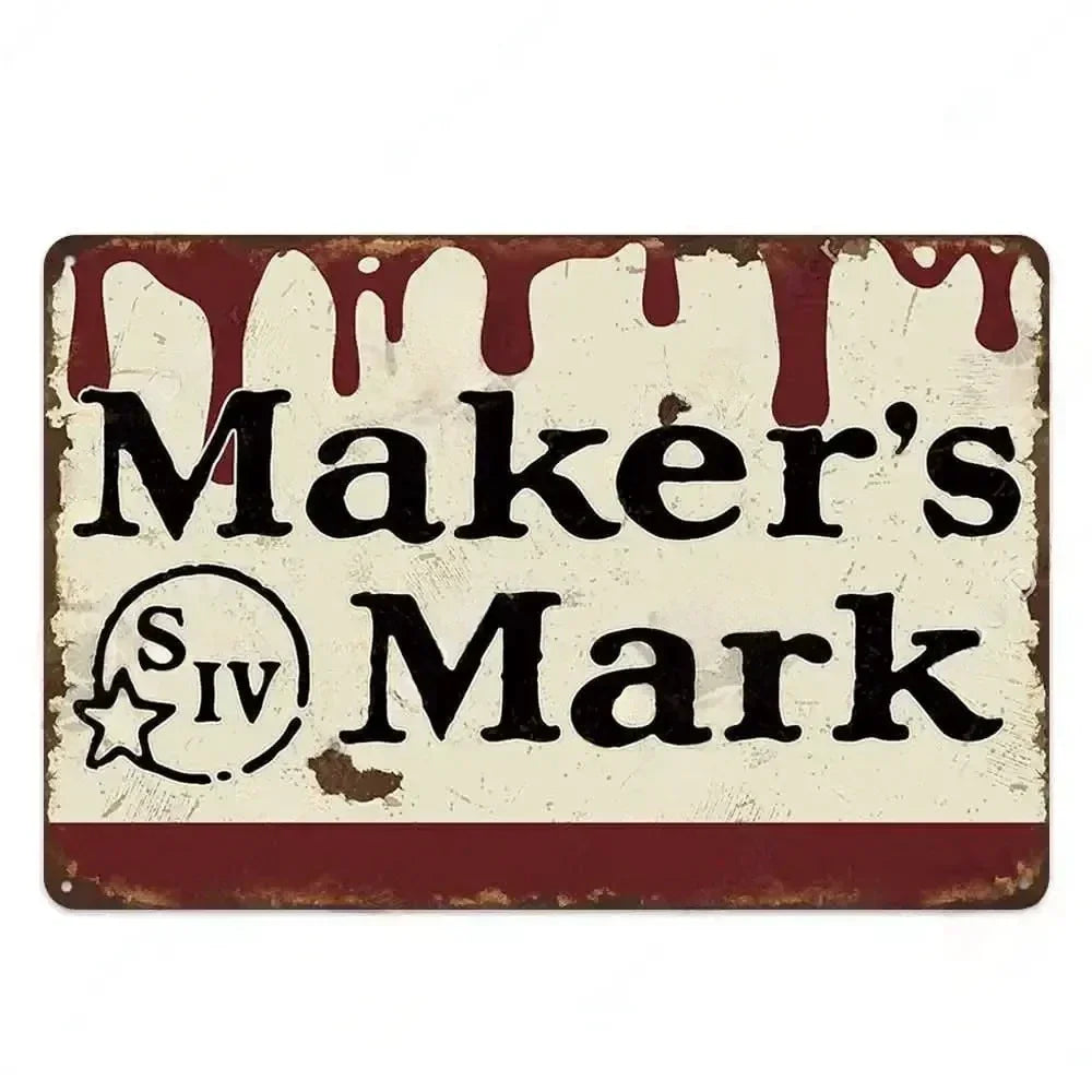 Retro Whiskey Plaque Metal - Enhance your decor with this lovely vintage metal sign. Ideal for pub,bar,club,living room,man cave