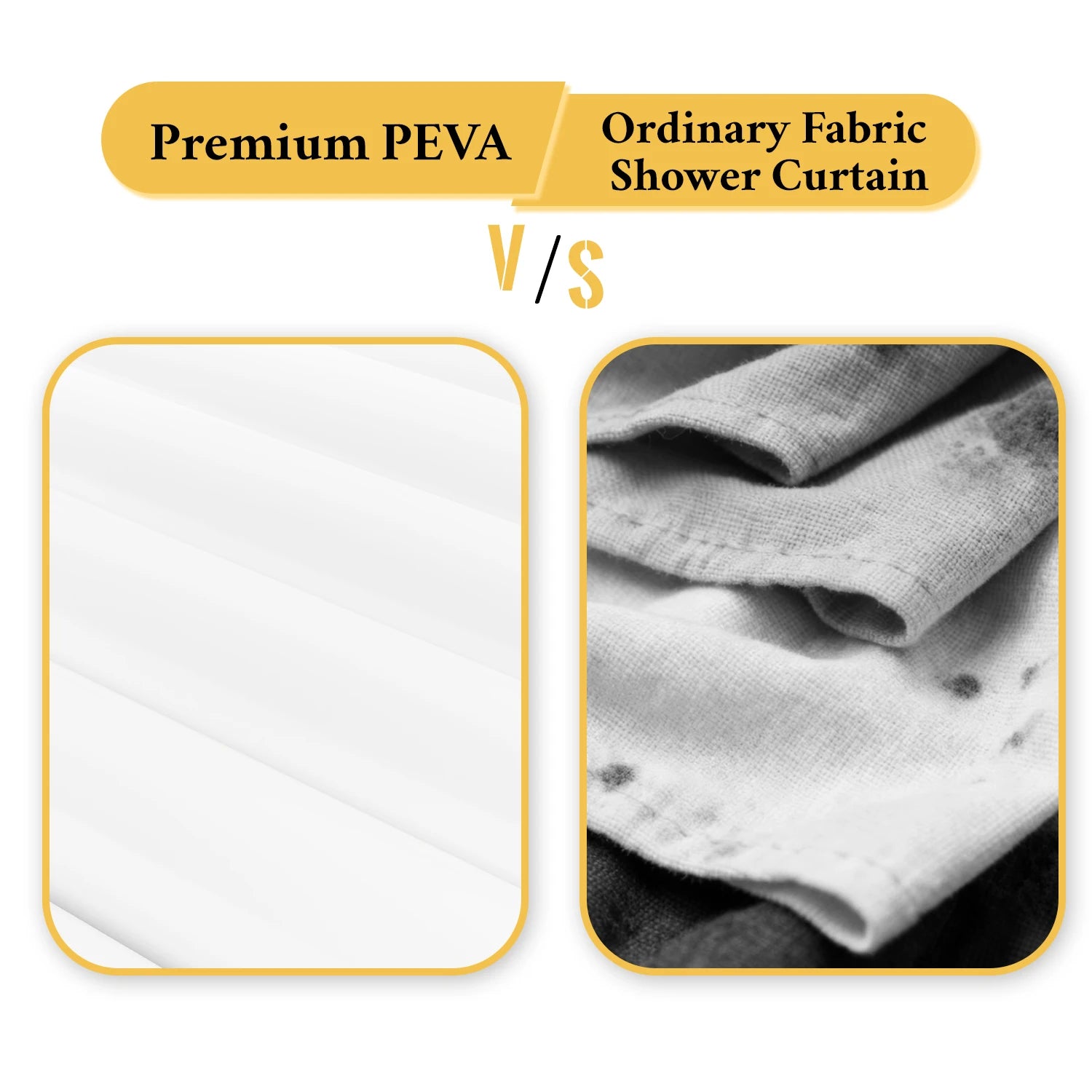 1pc Minimalist Black Shower Curtains, Basic soild-color waterproof bathroom accessories