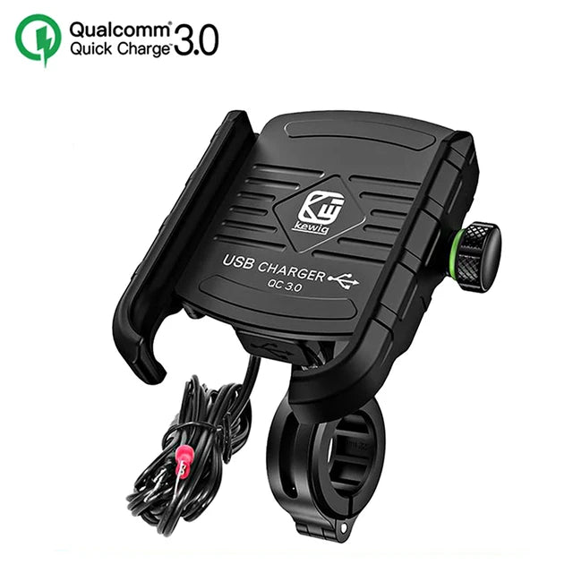 Motorcycle Phone Holder Wireless Charger Moto Motorbike Mirror Mobile Stand Support USB-C Fast Wireless Charging Cellphone Mount