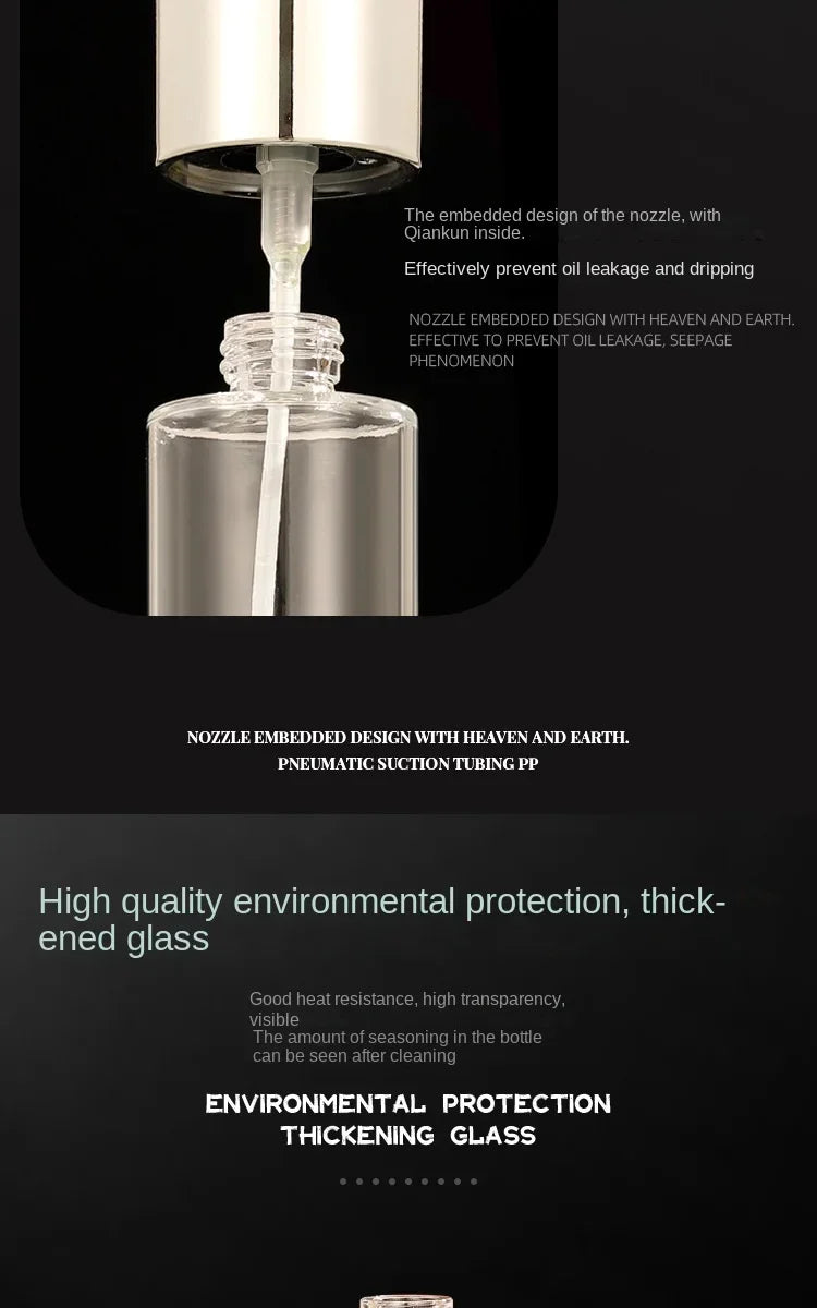 New Stainless Steel Oil Dispenser Glass Silicone Wrap Grill BBQ Sprayer Pot Gravy Boats Tools for Cooking Olive Oil Spray Bottle