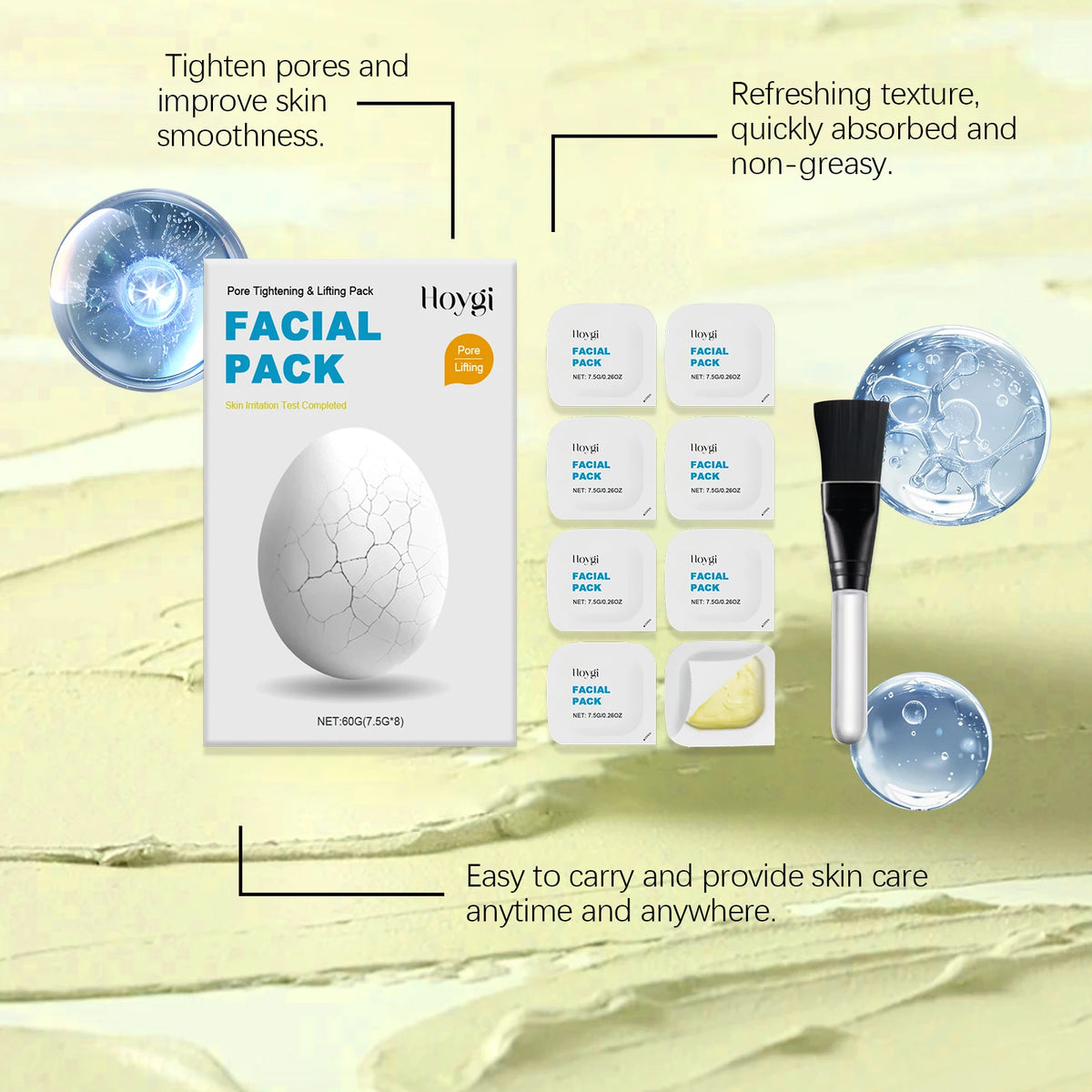 Hoygi 2025 New Zombie Facial Mask Skin Care Wash Off Face Mask Hydrating Skincare For Smooth Repair Pore Tightening Lifting