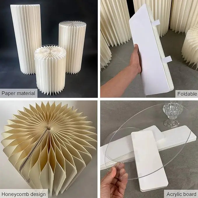 Centerpieces Cardboard Vases Foldable Cardboard Display Columns Stand for Wedding Birthday Party Backdrop Cupcake Decorations