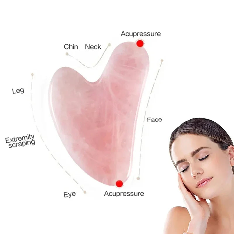 Natural Jade Facial Gua Sha Board Smooth Surface Portable