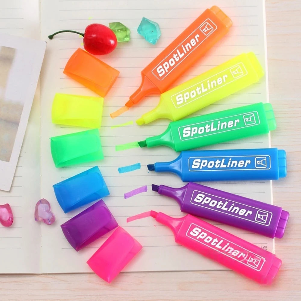 4/6pcs Pastel Color Macaron Highlighte Marker Water-Based