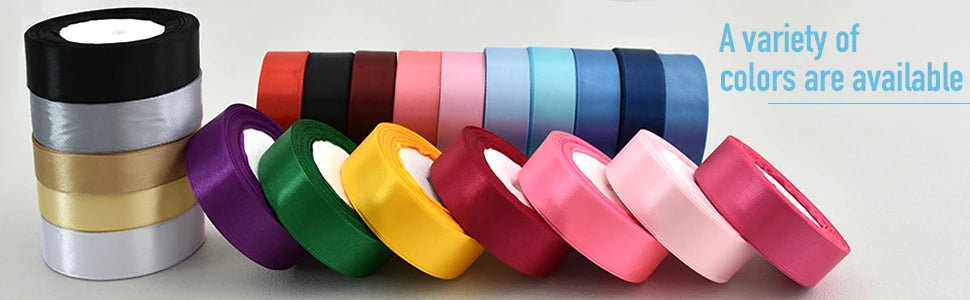 10 Meters Grosgrain Ribbon Solid Fabric for Gift Wrapping Wedding Bows Decoration Hair Sewing Supplies DIY Crafts Accessories