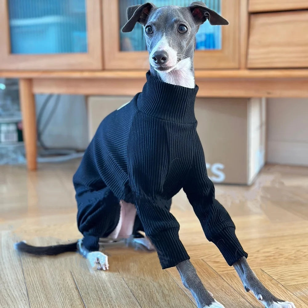 Clothing for Dogs Cute Winter Puppy Clothes Autumn Warm 4-legged Cotton Coffee Coat for Italian Greyhound Whippet Dog Sweatshirt
