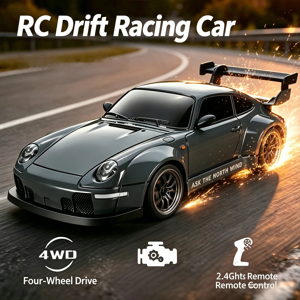 1:24 Scale RC Drift Car With Colorful LED Lights