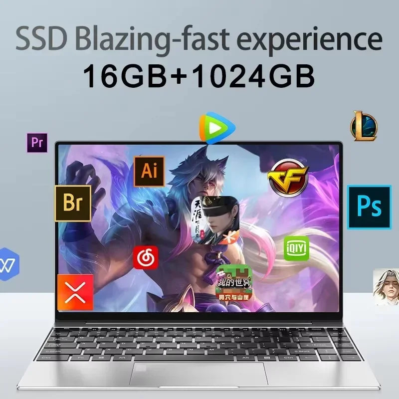 14.1" Ultra Slim Laptop Intel I9-10980HK Win11 Pro 16GB