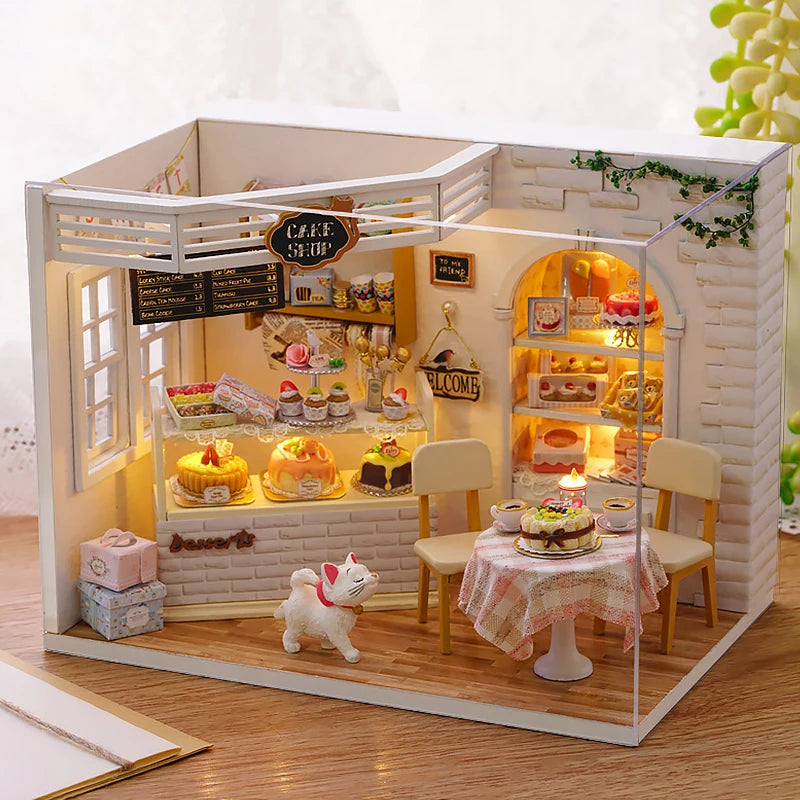 Kitten Mini Doll House 3d Puzzle Assembly Model Building Kit