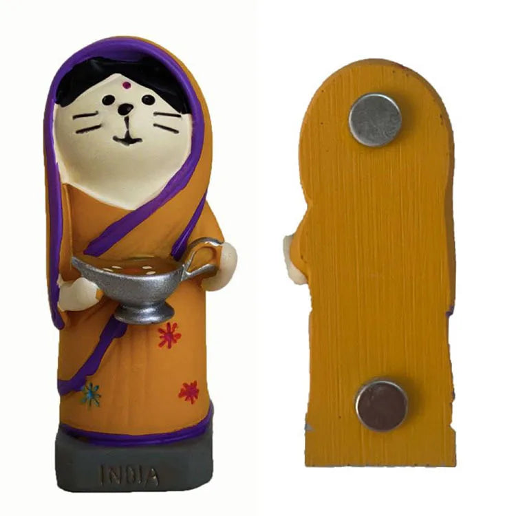 Resin Cute Cartoon Cat Fridge Magnetic Sticker Kawaii Zakka 3D Refrigerator Magnet Cute Magnets Home Decor New مغناطيس ثلاجة