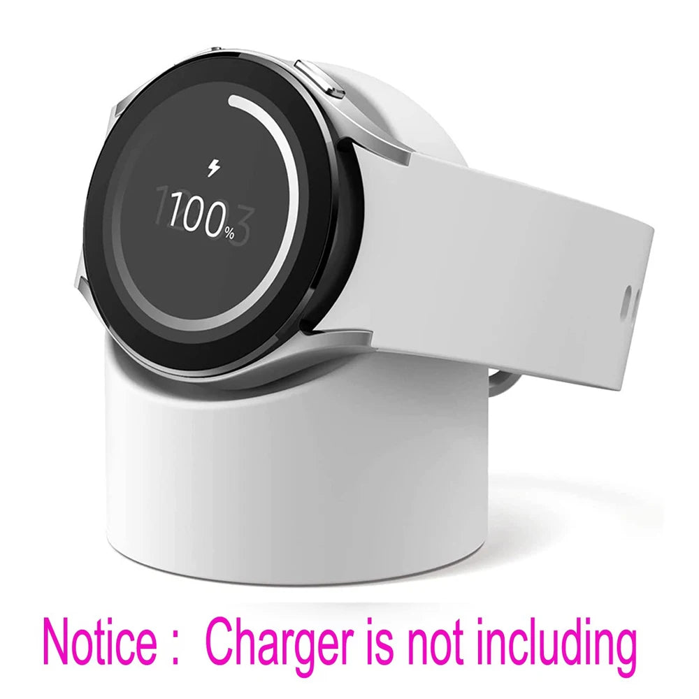 Wireless Charger Holder For Samsung Watch 7 40/44mm Charging Dock Station For Galaxy Watch 5/6 45/46mm Silicone Charger Cradle