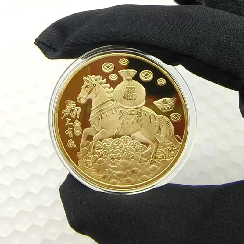 1PC  Metal Collection 2026 New Year Souvenir 40mm Chinese Coins Lucky Animal Horse Collectible Coins