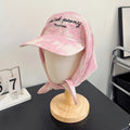 Korean Ins Plaid Triangle Scarf Cap Women's Y2K Spicy Girl Bucket