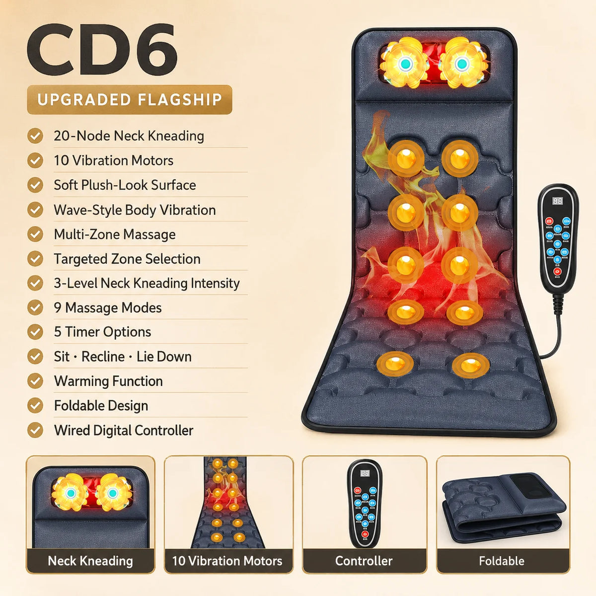 Full Body Massage Mat with Heat