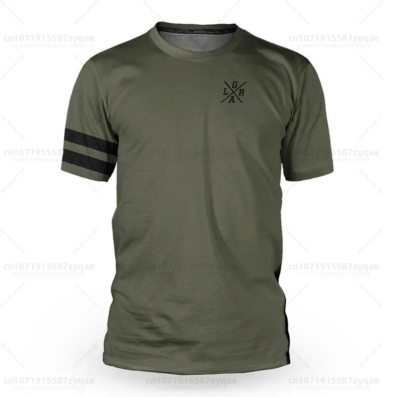 Men's Loose Rider Short Sleeve Jersey BMX MTB Mountain Bike Shirt Cross Country DH Motorcycle Sweatshirt Motochross Jersey