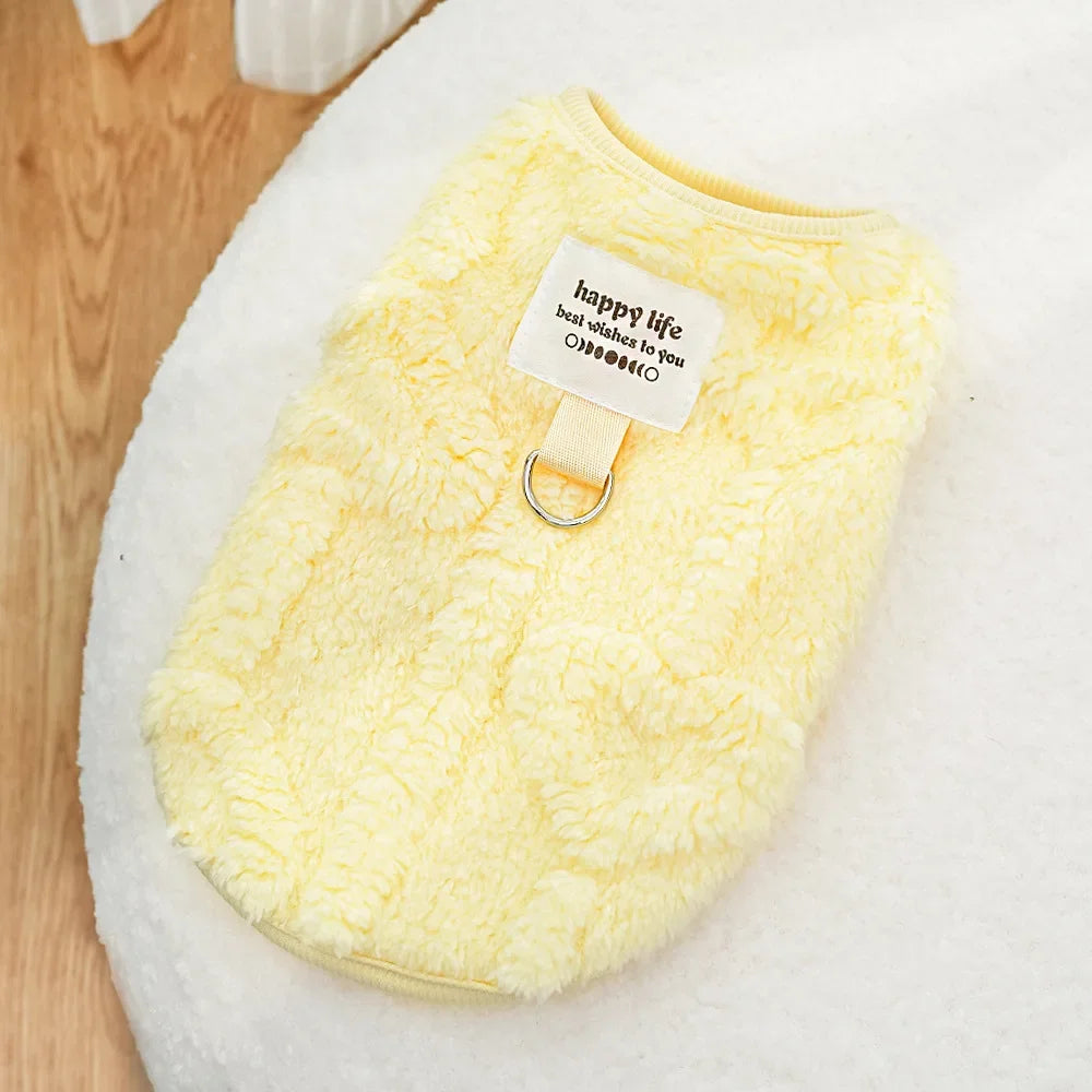 Soft Warm Dog Clothes Winter Fleece Vest Puppy Coat For Small Medium Dogs Chihuahua French Bulldog Poodle Costume Pet Outfit
