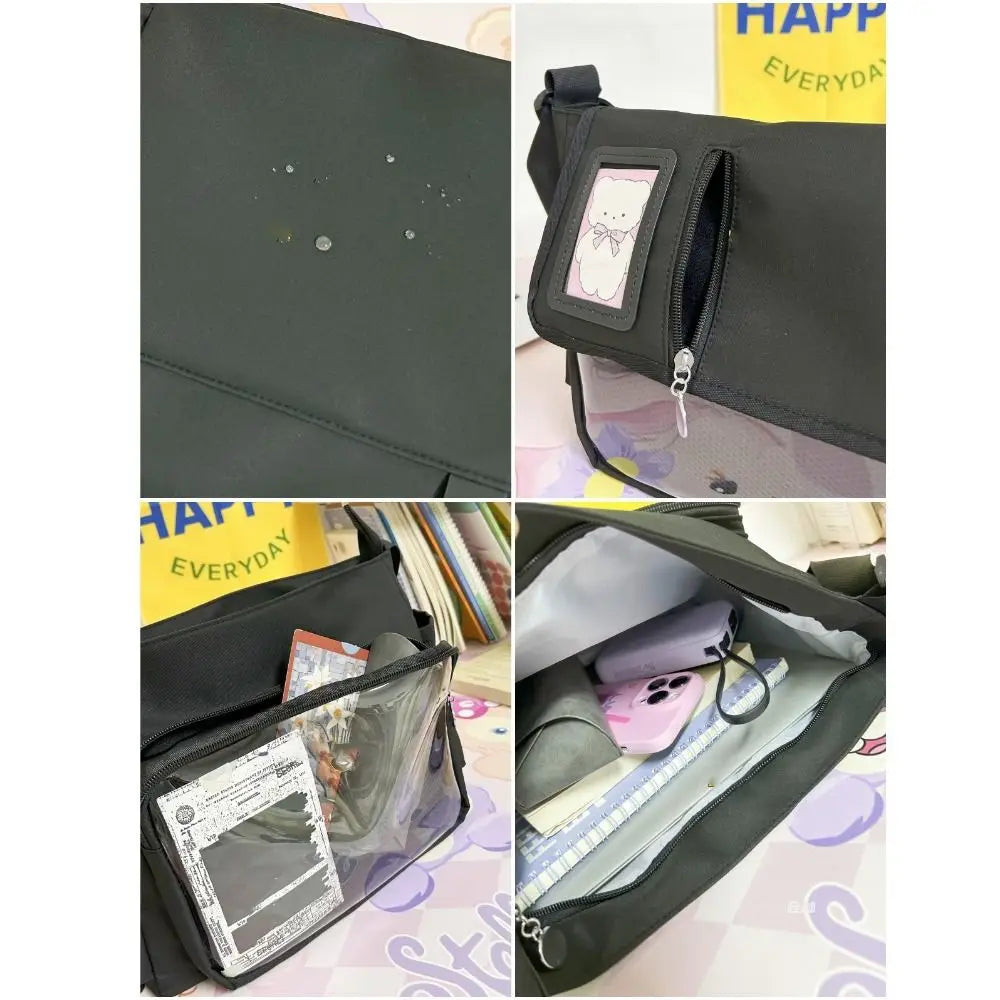 Y2K Transparent Crossbody Bag Lightweight Waterproof JK Ita Bag
