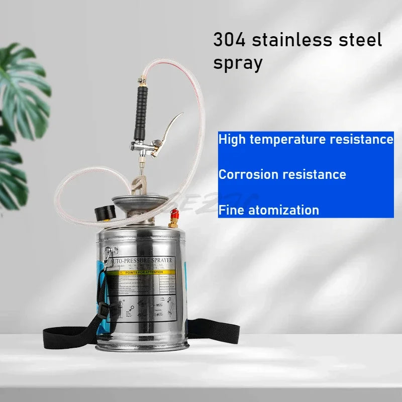 Stainless Steel 4L/6L/8L/10L High-pressure Manual Pressure Resistant Spray Watering Gardening Car Washing Pneumatic Sprayer