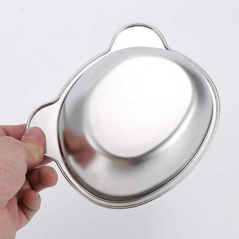 Booteely Tilted Cat Bowl Stainless Steel Cat Food Bowls with Metal