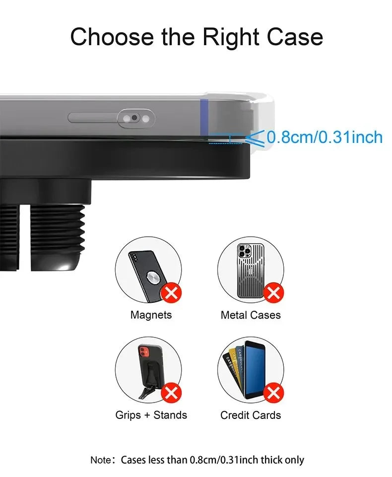 Magnetic Car Wireless Charger Magnet Fast Charging Station Car Phone Holder Mount for iPhone 17 16 15 14 13 Pro Max Min Macsafe