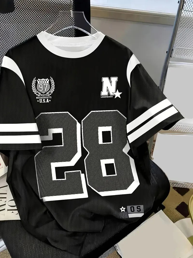 Summer New Men's T-Shirt Breathable Casual Sporty Digital Print