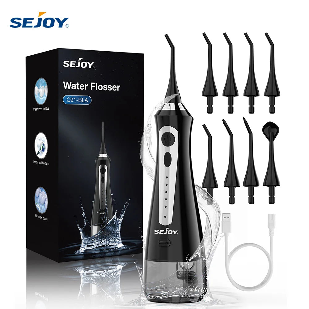SEJOY Water Flosser Irrigator Dental Teeth Whitening strips Portable