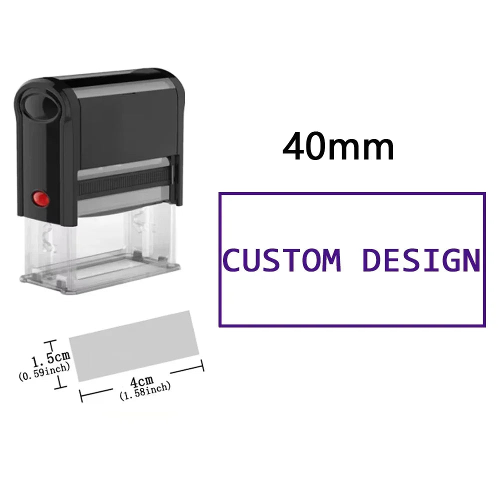 Custom Self-Inking Stamp Customized LOGO Self-Inking Business Address Wax Seal Name Letter Handicrafts Personalize Rubber Stamps