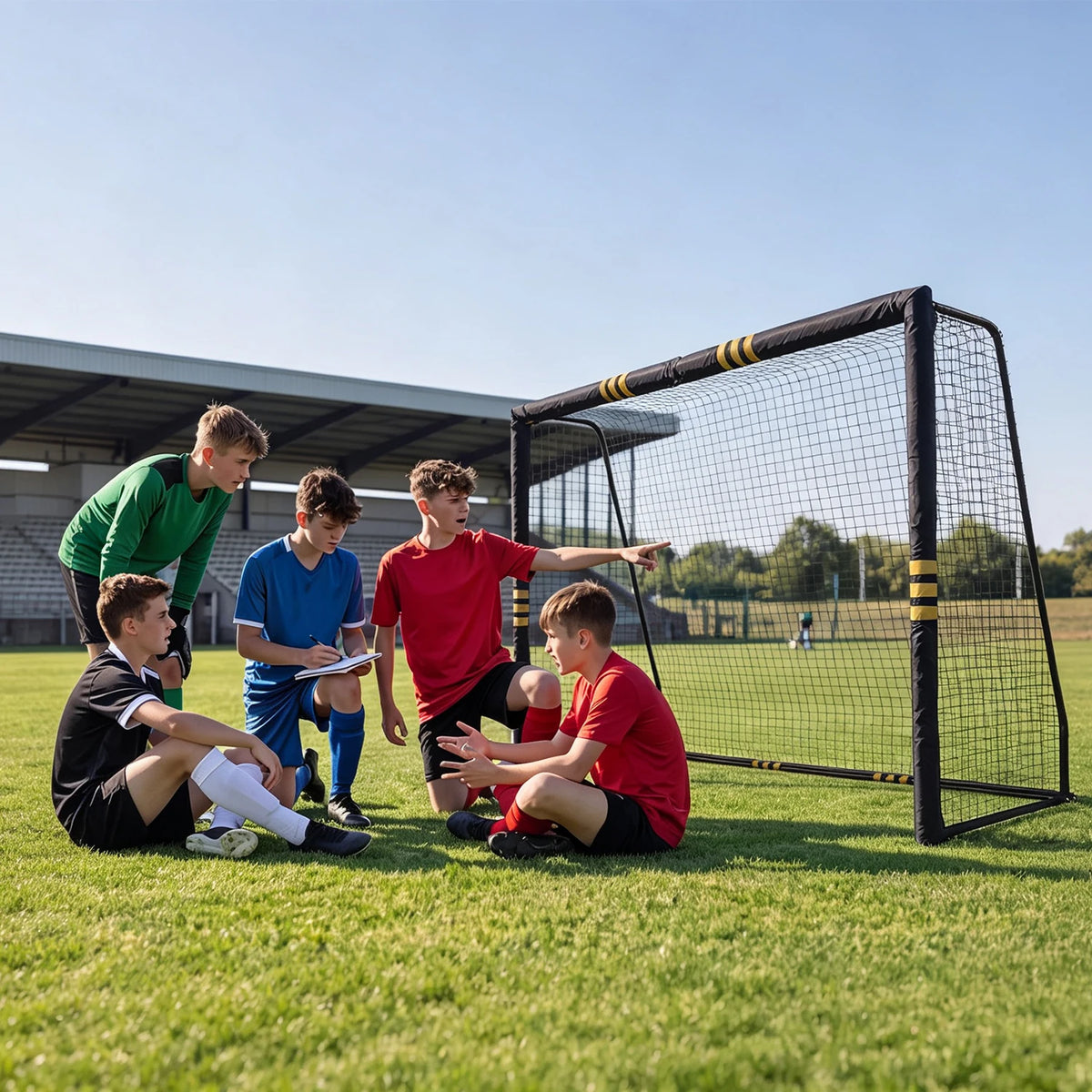 10x6.5FT Soccer Goal For Backyard Heavy Duty Galvanized Steel