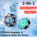 Coooler Fan Magnetic Wireless Charger Phone Back Clip Radiator RGB Light For Magsafe iPhone 16 15 14 13 12 Pro Max Fast Charging