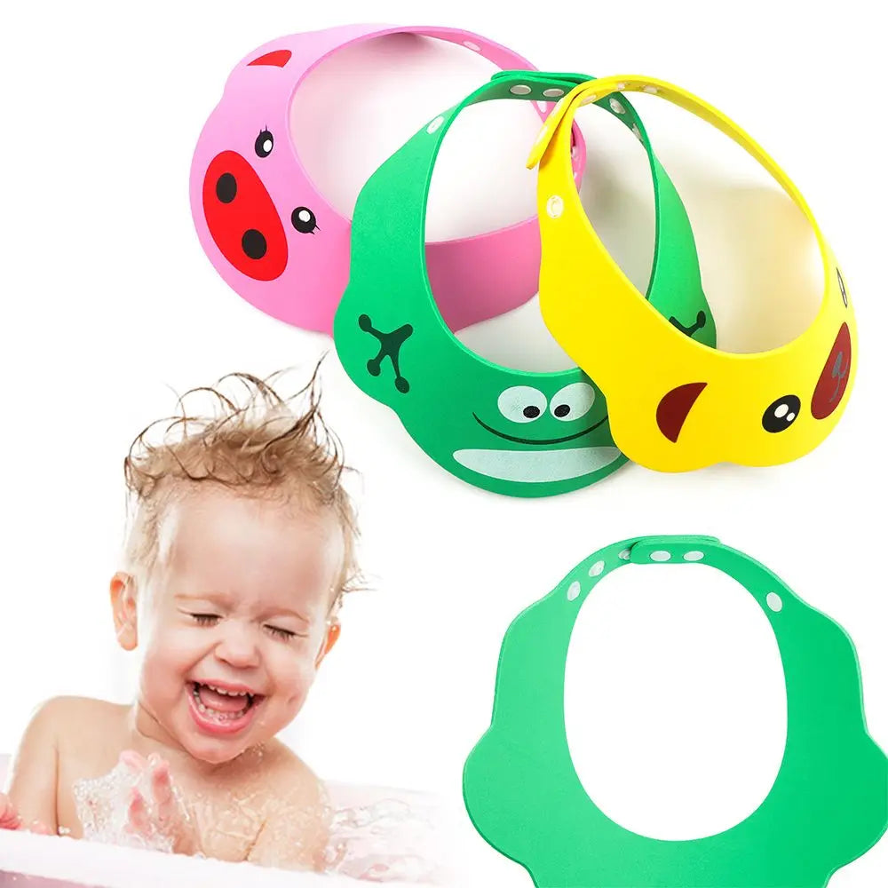 Adjustable Cartoon Baby Shower Shampoo Cap