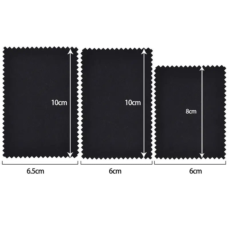 10*6.5cm/8*8cm 50pcs Silver Clean Polishing Cloth Soft Clean Wipe Wiping Cloth For Necklaces Rings Jewelry Clean Tool