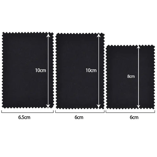 10*6.5cm/8*8cm 50pcs Silver Clean Polishing Cloth Soft Clean Wipe Wiping Cloth For Necklaces Rings Jewelry Clean Tool