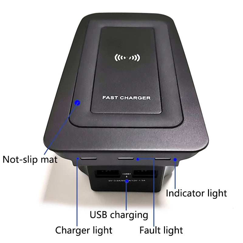 Car wireless charger for Volvo XC90 XC60 S90 V90 S60 V60 C60 wireless phone charger fast charger charging pad charging holder