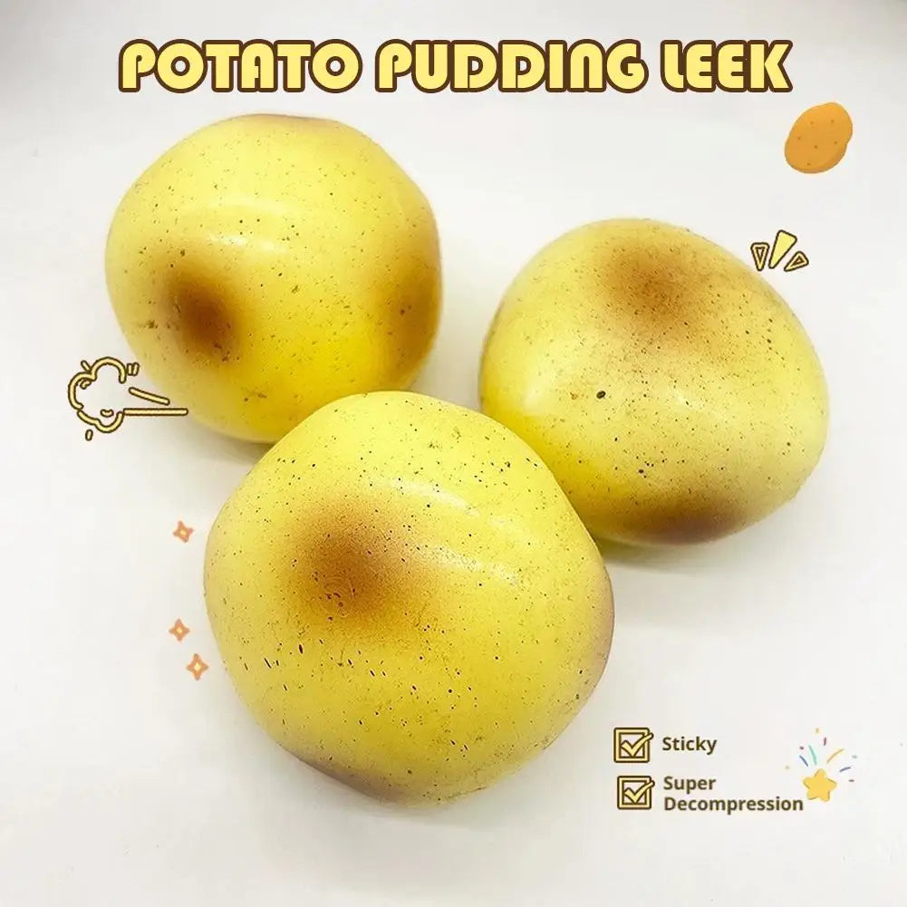 Potato Pudding Squishy Stress Ball Realistic Slow-Rise Fidget Toy