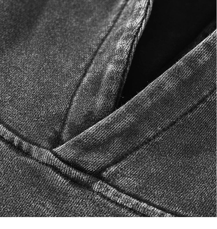 2025 Hip Hop Oversize Hoodie Sweatshirt Men Streetwear Retro Movie Vampurr Cat Graphic Harajuku Washed Black Hooded Pullover