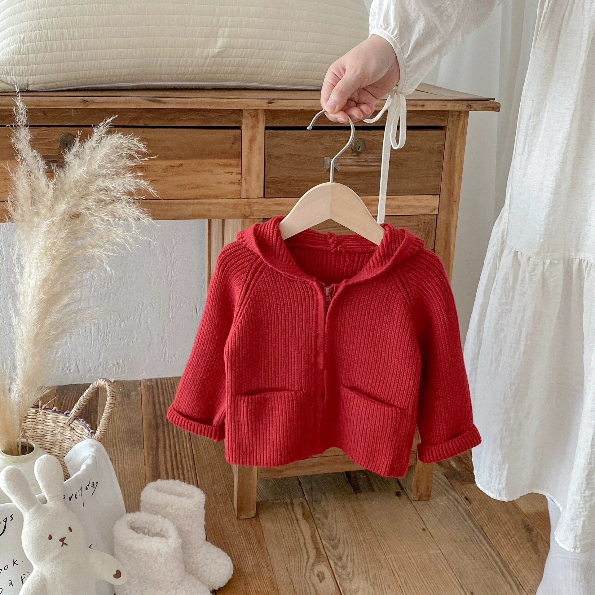 Autumn Baby Girls Hoodie Jacket Kids Sweater Long Sleeve Knitted Cardigan T-Shirt Children Tops Zipper Sweatshirt Child Coat