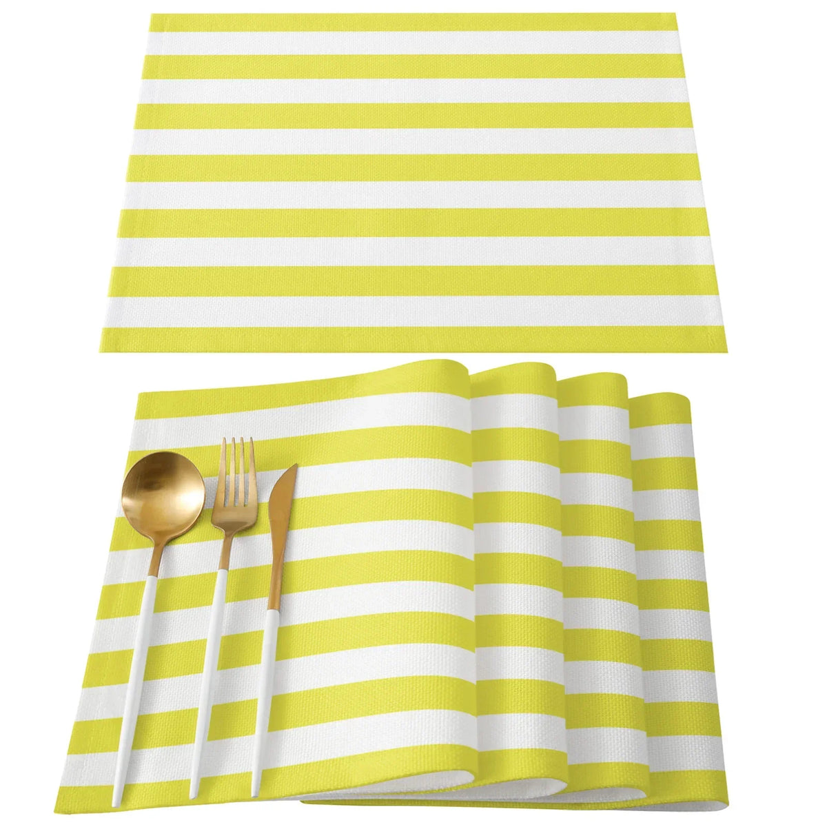 Stripes Black White Simple Pattern Table Mat Kitchen Decoration Placemat Table  For Wedding Dining Accessories Table Mat
