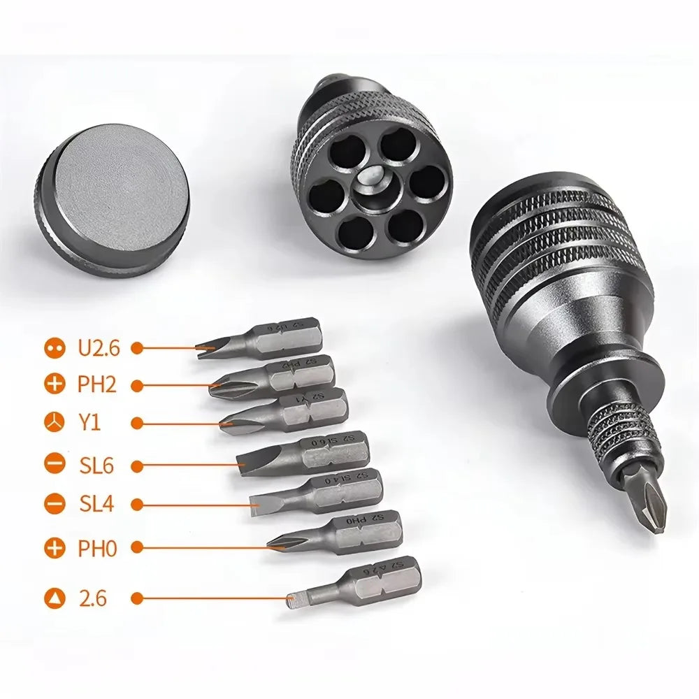 7-in-1 Mini Titanium Screwdriver Bit Set